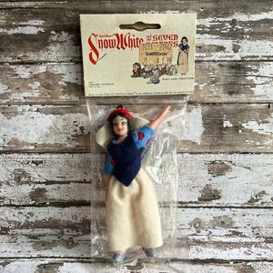 Vintage Snow White Flocked Christmas Ornament Walt Disney Productions